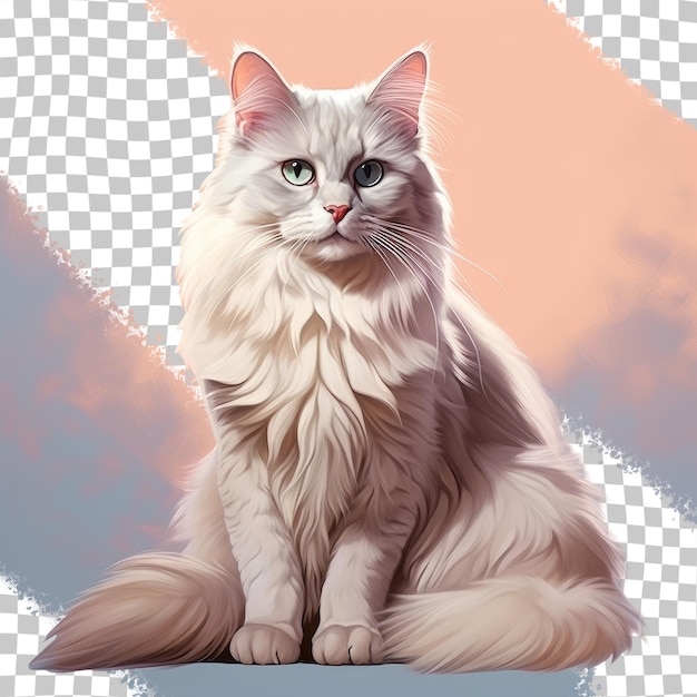 Fundo transparente com gato de estimação