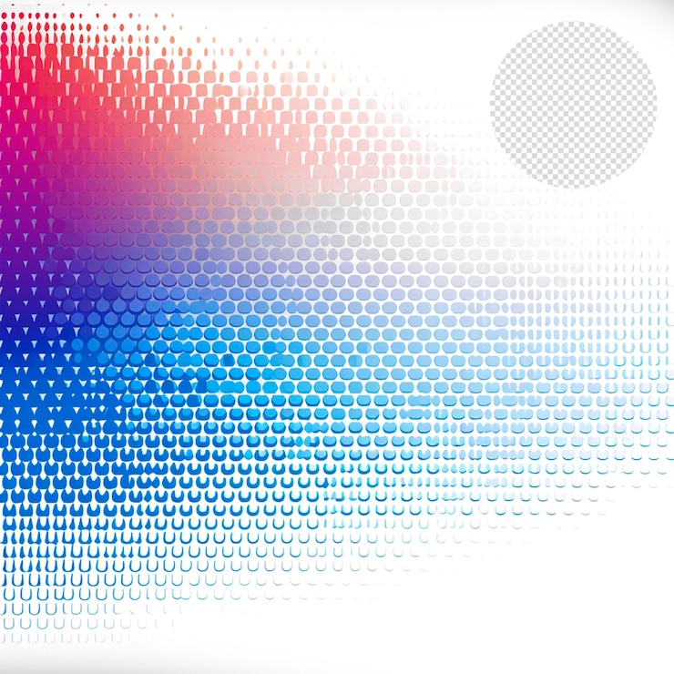 PSD fundo transparente com gradiente colorido de meia tonalidade