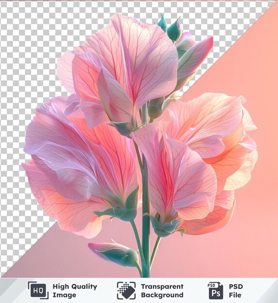 PSD fundo transparente com isolado flor de ervilha doce png clipart