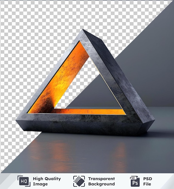 PSD fundo transparente com logotipo pinterest isolado em renderização 3d com um triângulo triangular contra um céu cinza