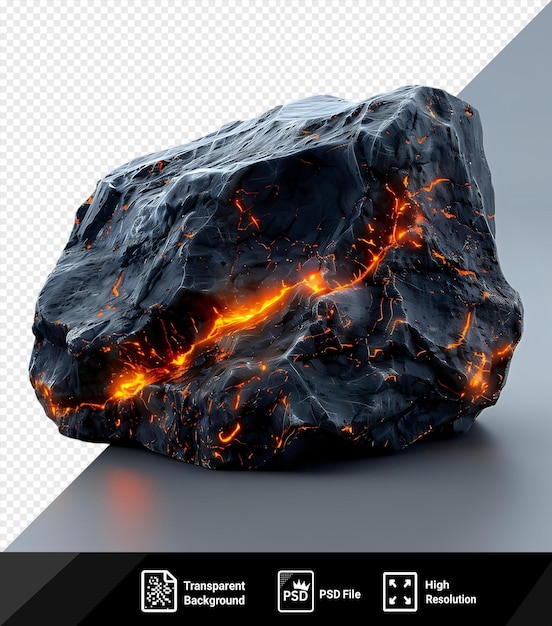 PSD fundo transparente com pedra de lava isolada png clipart png psd