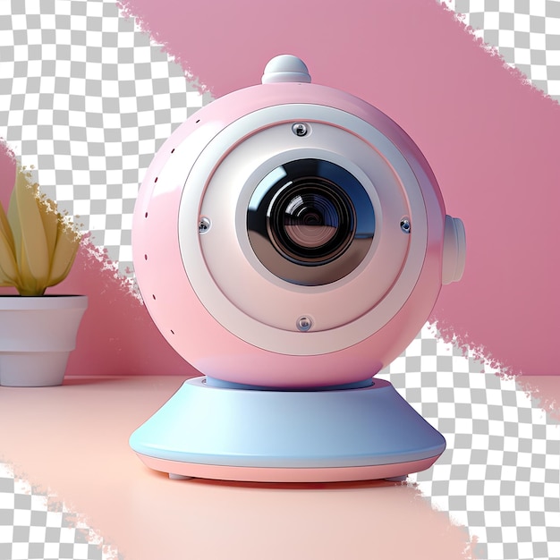Fundo transparente com uma câmera na web