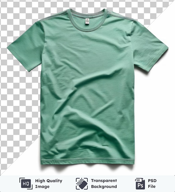 Fundo transparente com vista frontal isolada capturar uma camiseta premium tecido de materiais de jade