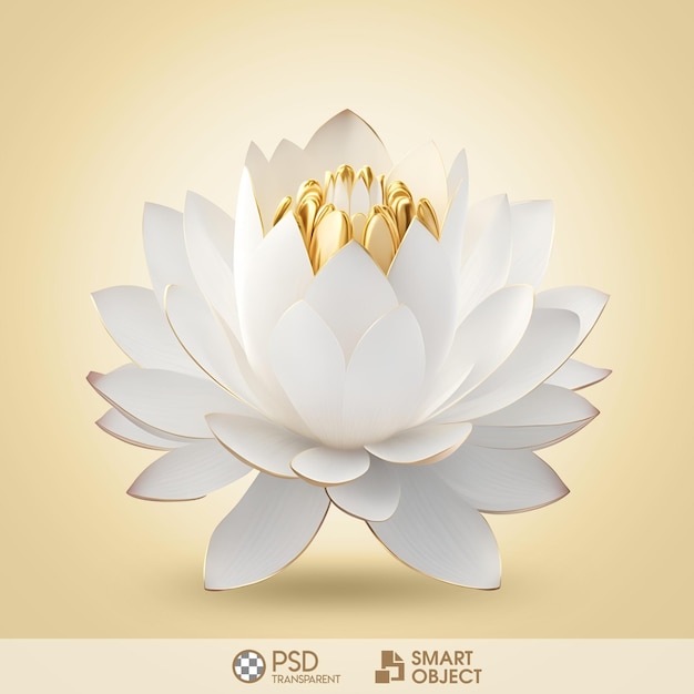 Fundo transparente da flor de lótus do PSD