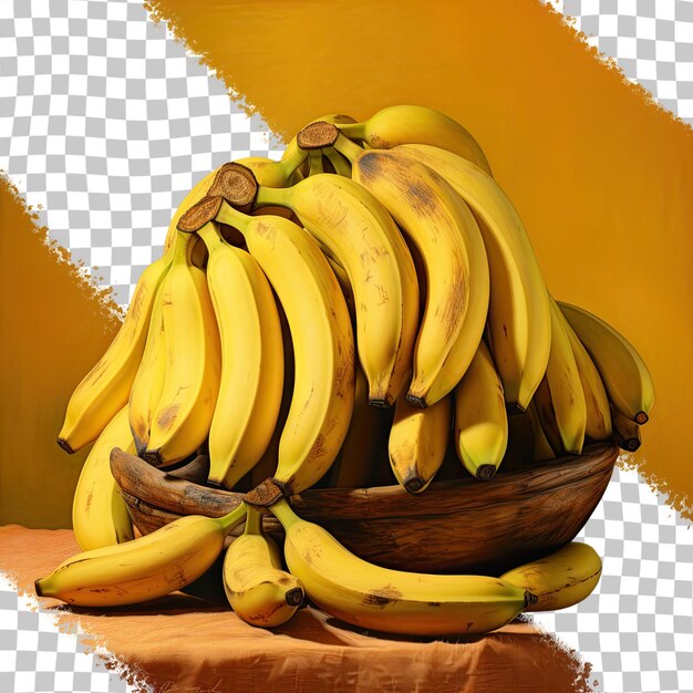 PSD fundo transparente de banana de frutas indianas sobrecozidas