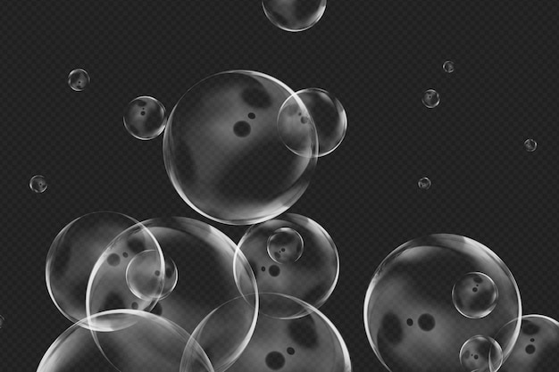 Fundo transparente de bolha