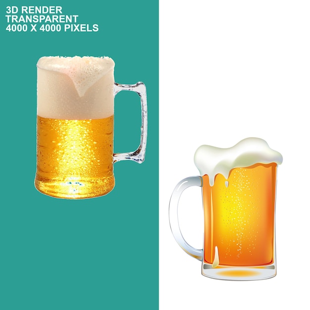 Fundo transparente de cerveja