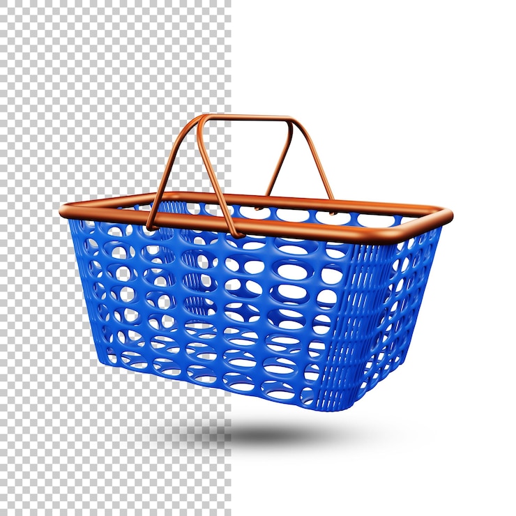 PSD fundo transparente de cesta de plástico psd