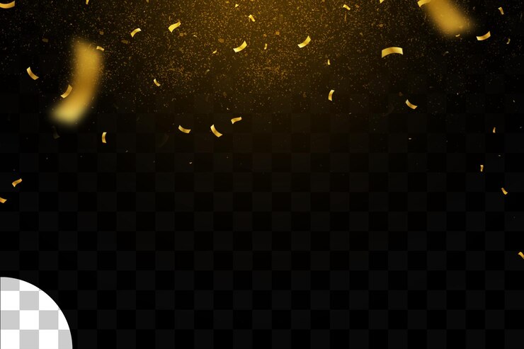 PSD fundo transparente de confete