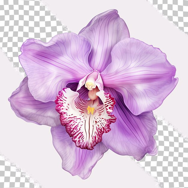 PSD fundo transparente de flor violeta