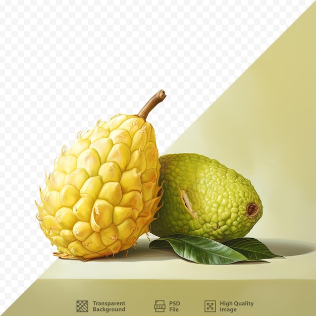 PSD fundo transparente de frutas tropicais