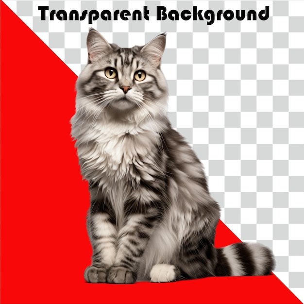 PSD fundo transparente de gato psd