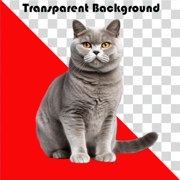 PSD fundo transparente de gato psd