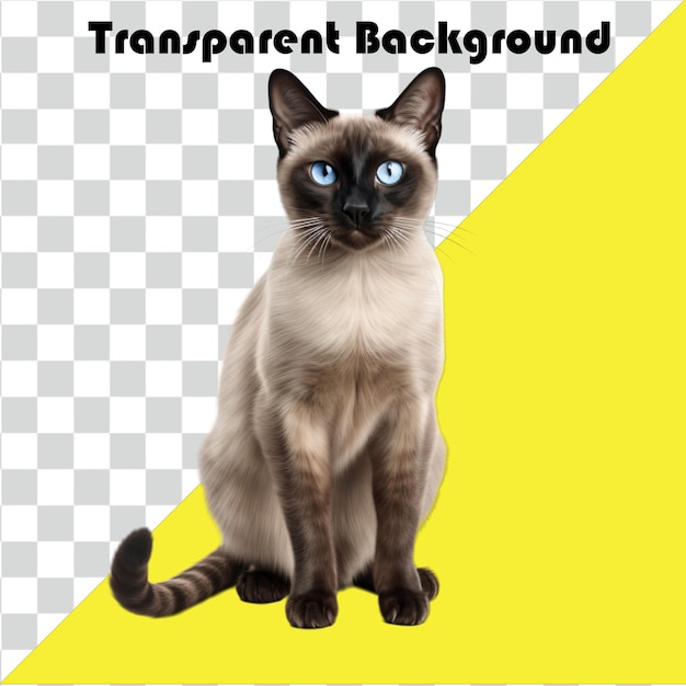 PSD fundo transparente de gato psd