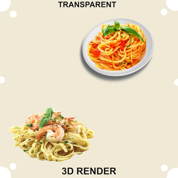 Fundo transparente de macarrão de frango