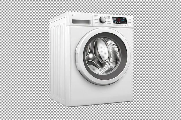 Fundo transparente de máquina de lavar branco