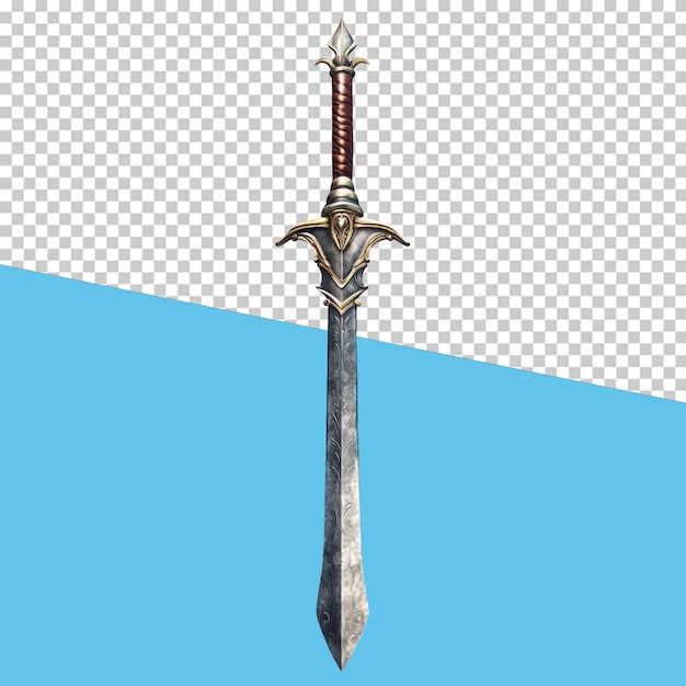 Fundo transparente de objeto isolado espada rapier