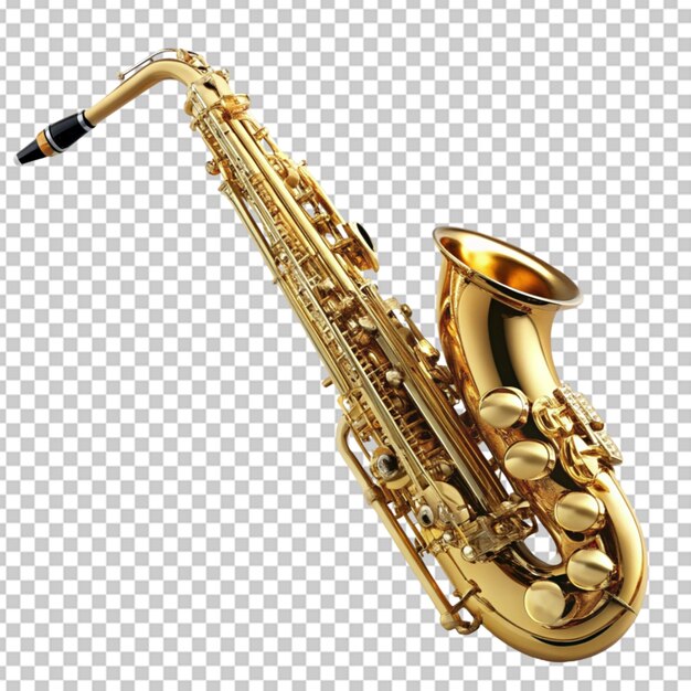 Fundo transparente de saxofone