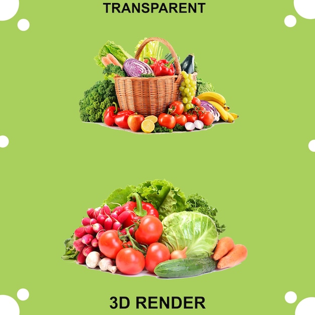 fundo transparente de vegetais frescos