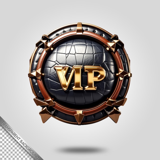 PSD fundo transparente do emblema vip