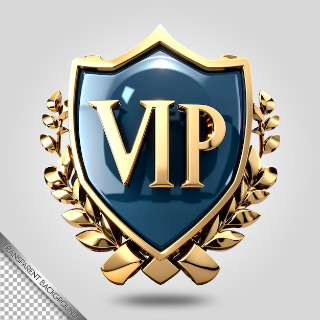 PSD fundo transparente do emblema vip