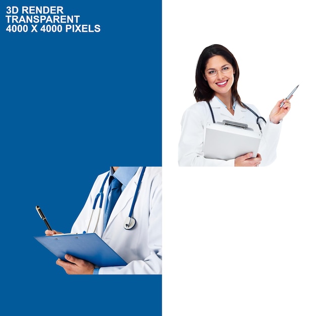 Fundo transparente do médico