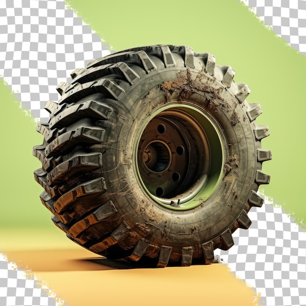 PSD fundo transparente dos pneus dos tractores