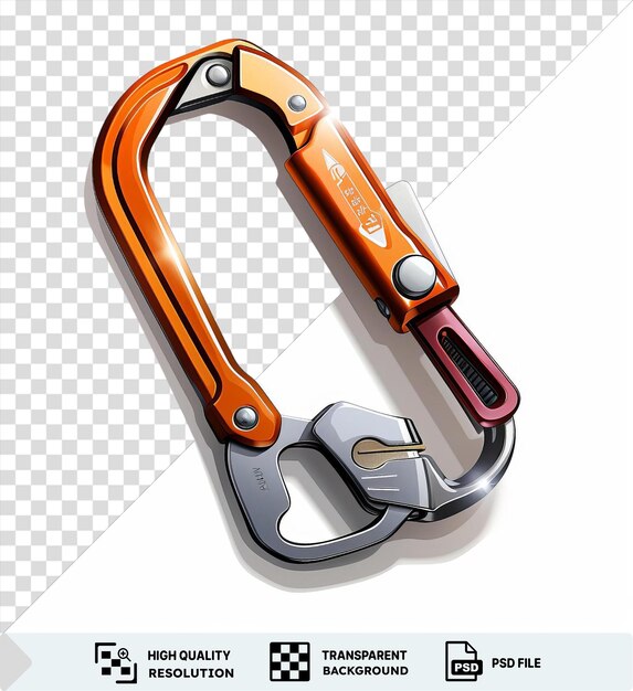 PSD fundo transparente fotográfico realista alpinistas carabiner em um fundo transparente png clipart png