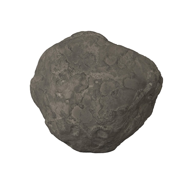 Fundo transparente isolado asteroide renderização 3D