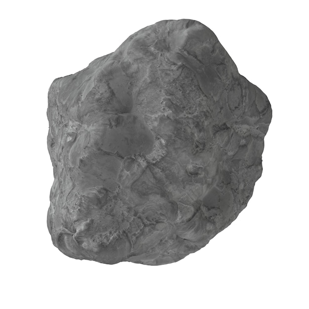Fundo transparente isolado asteroide renderização 3d