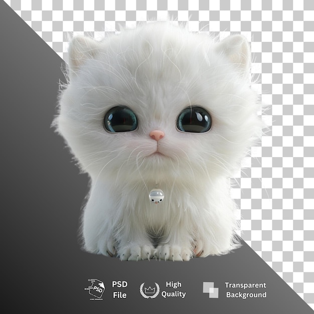 Fundo transparente isolado de gato