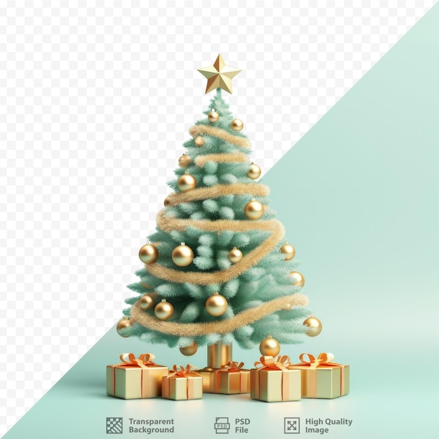 Fundo transparente isolado para árvore de natal