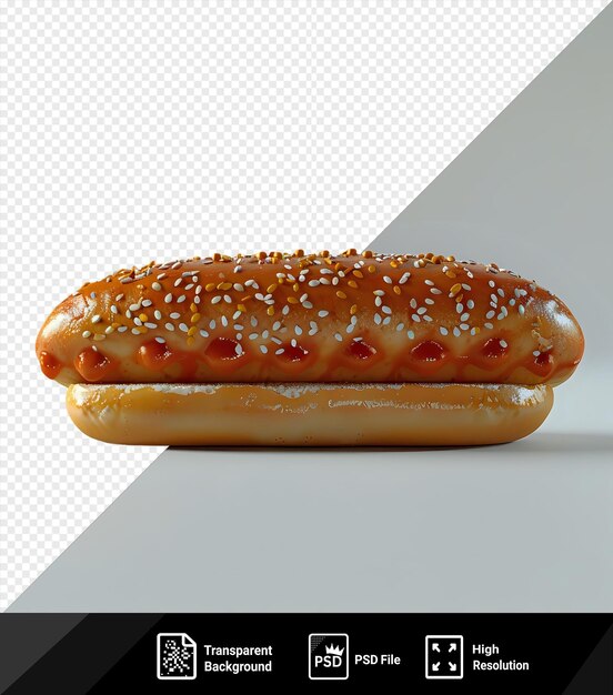 PSD fundo transparente nockwurst em um pão com condimentos png