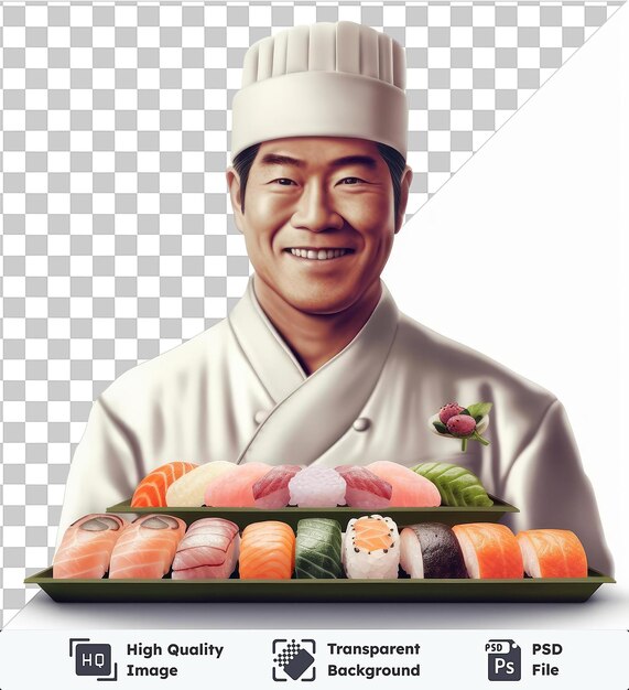 PSD fundo transparente psd fotográfico realista sushi chef _ s sushi o chef