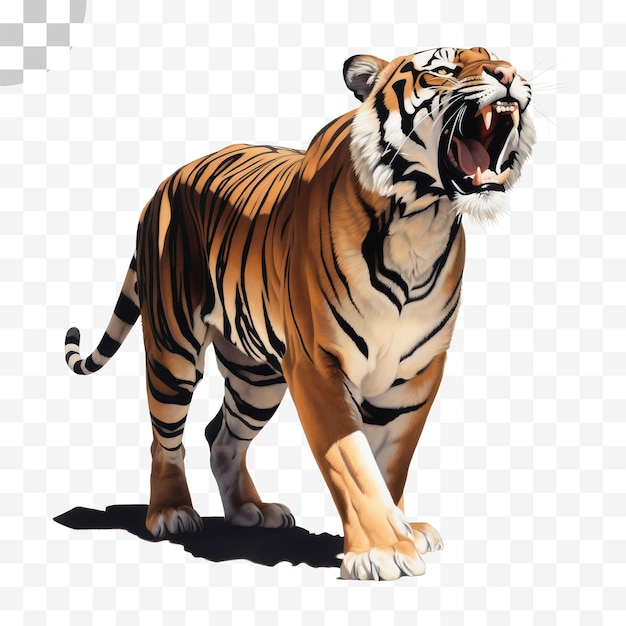 PSD fundo transparente tigre