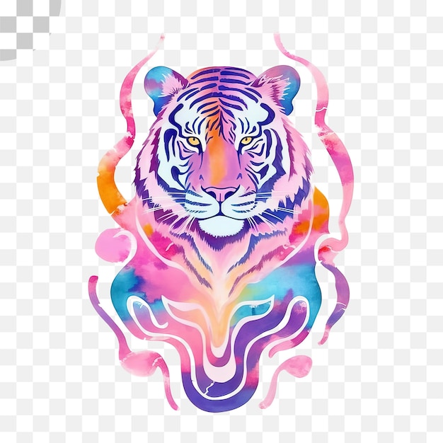 PSD fundo transparente tigre
