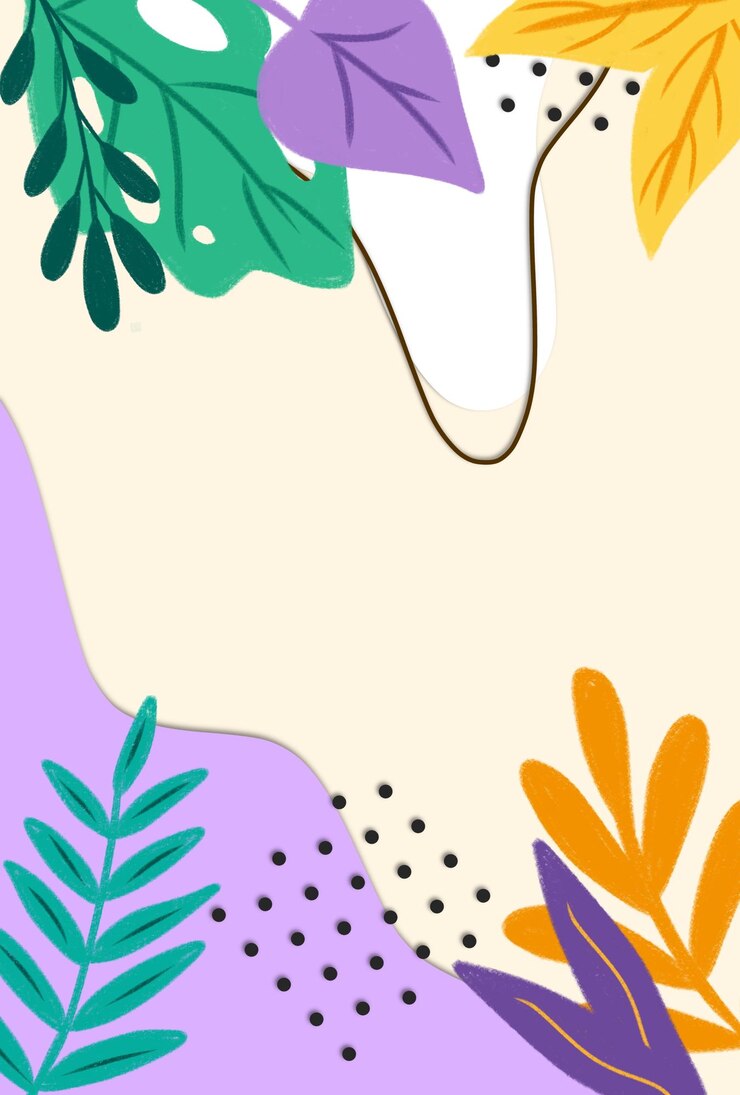 PSD fundo tropical com folhas de verão coloridas ilustração com estilo de arte de desenho texturizado