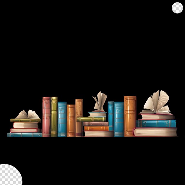 Fundos de livros png transparente