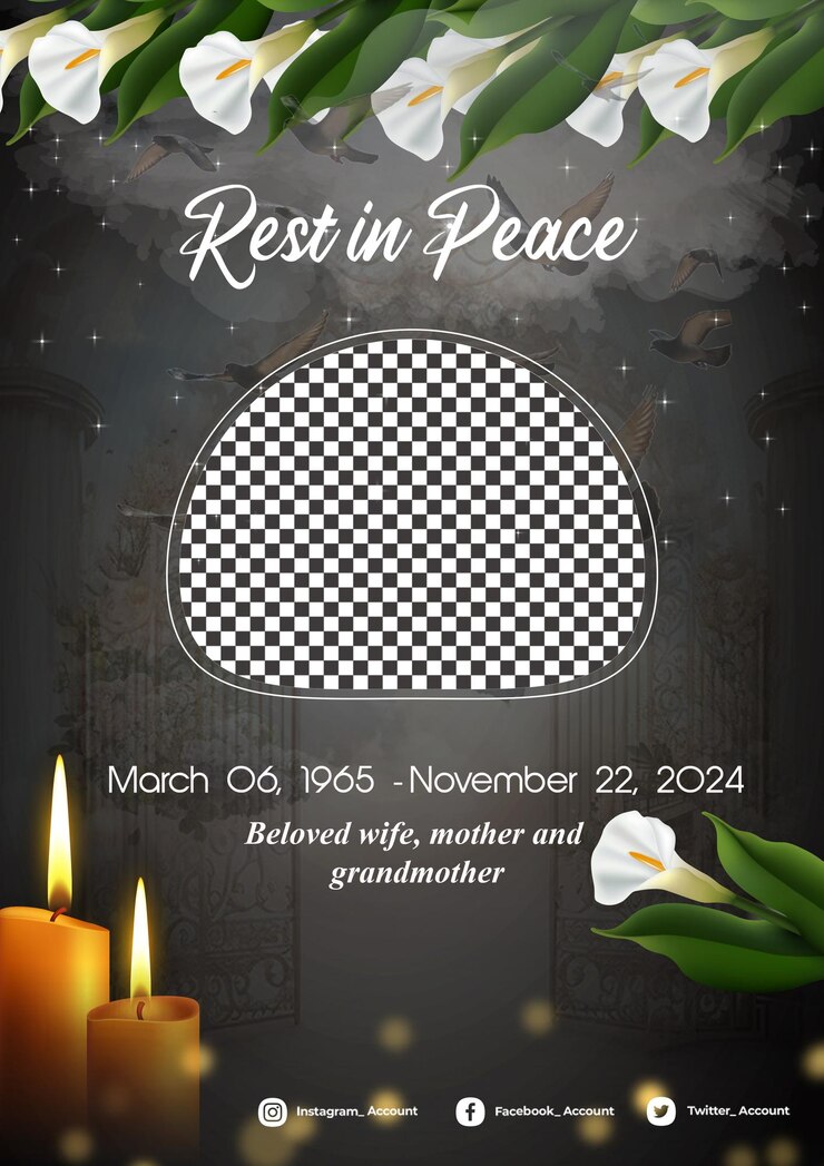 PSD funeral day flyer or poster template psd free download