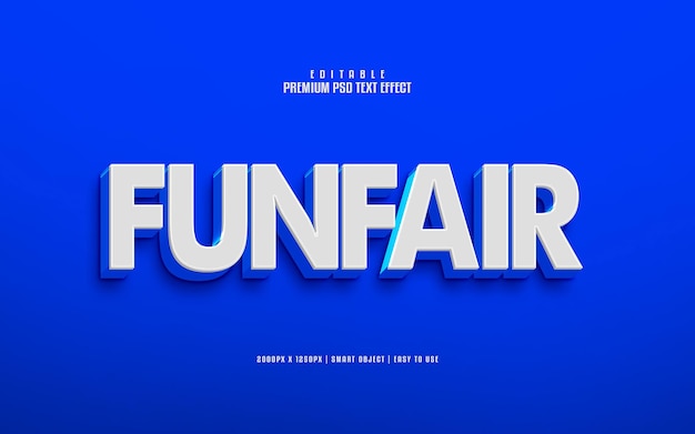 Funfair editable psd text effect