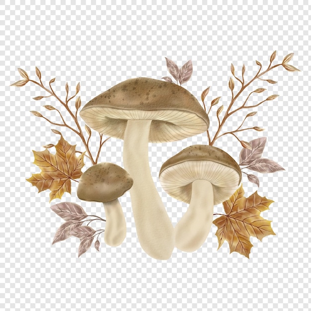 Funghi Rustico Autunno Autunno PNG Clipart Elements
