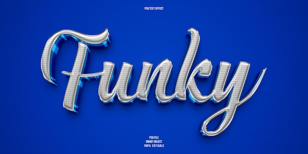 PSD funky efecto de texto editable en 3d