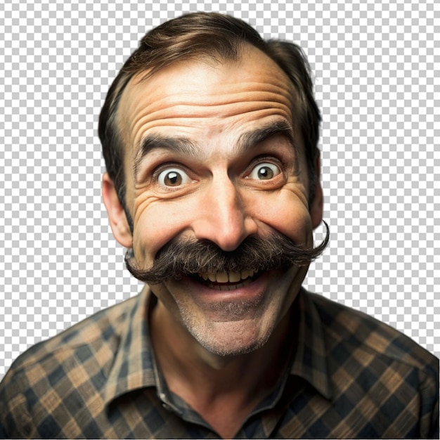 PSD funny man with mustache