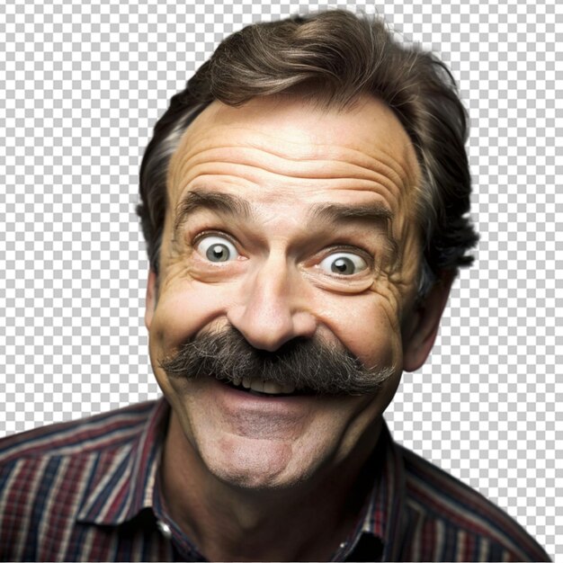 PSD funny man with mustache