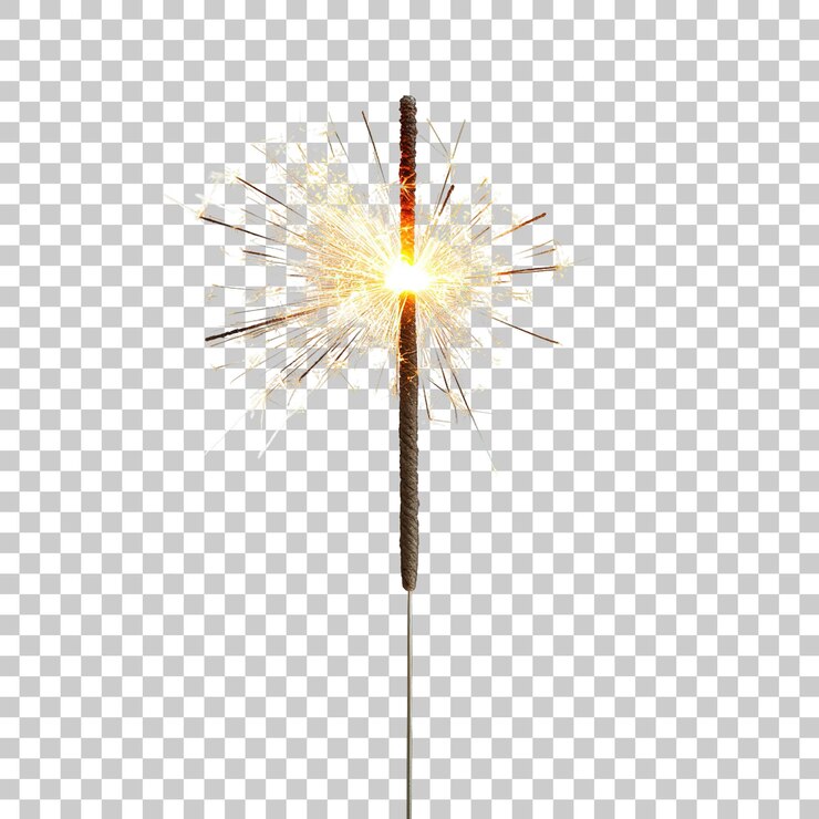 Fuochi d'artificio a mano scintillanti con scintille luminose e luminose
