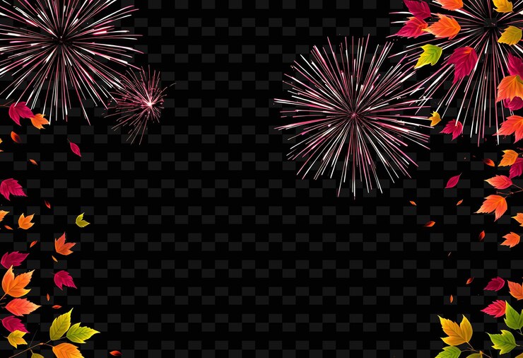PSD fuochi d'artificio con uno sfondo di un posto per testo con un posto per il tuo testo