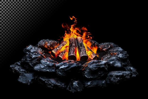 Fuoco di campo di notte