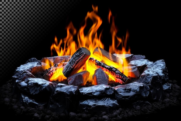 Fuoco di campo di notte