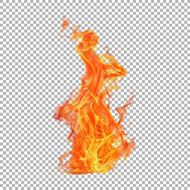Fuoco o fumo su sfondo trasparente Ai generato