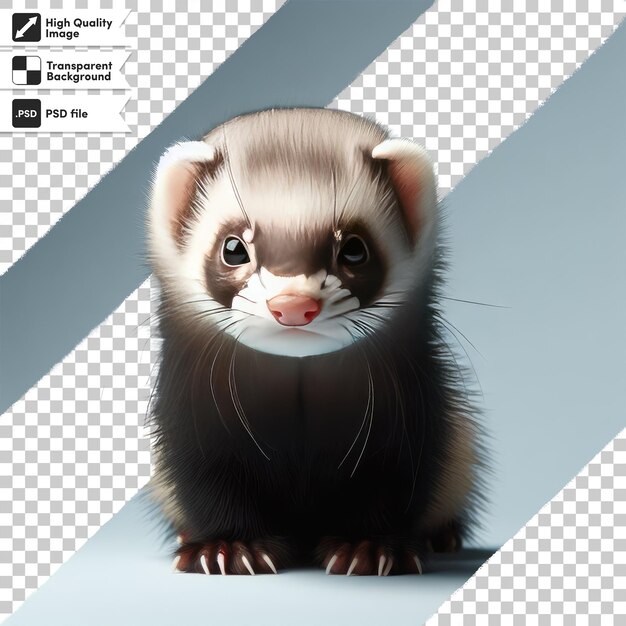 PSD un furet du psd sur un fond transparent